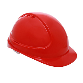 Каска защитная Еланпласт Форвард красная с храповым механизмом (К-05)