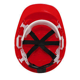 Каска защитная Еланпласт Форвард красная с храповым механизмом (К-05)