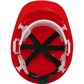 Каска защитная Еланпласт Форвард красная с храповым механизмом (К-05)