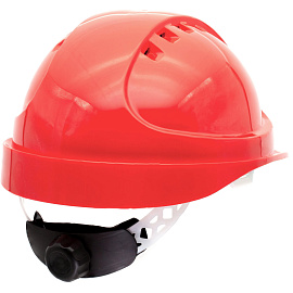 Каска защитная Еланпласт Форвард красная с храповым механизмом (К-05)