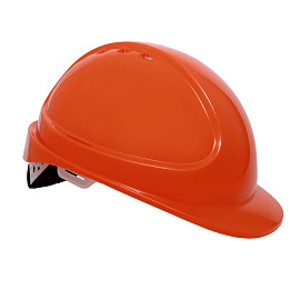 Каска защитная Еланпласт Форвард оранжевая с храповым механизмом (К-05)