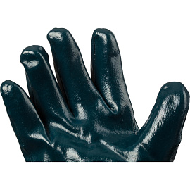 Перчатки рабочие защитные Scaffa NBR4560 хлопковые с нитрильным покрытием синие (размер 10 (XL))