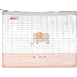 Папка-конверт на молнии Deli А5 в ассортименте 200 мкм