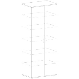 Шкаф для документов Рондо Ш-12 (ноче милано, 804x450x2149 мм)