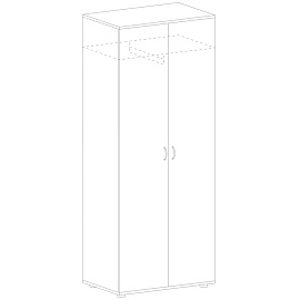 Гардероб Рондо Ш11 (ноче милано, 804x450x2149 мм)