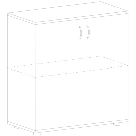 Шкаф для документов Рондо Ш-52 (ноче милано, 804x450x753 мм)