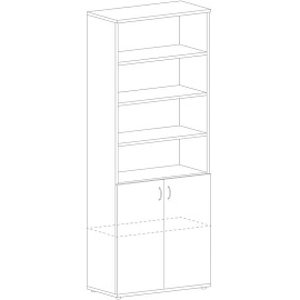 Шкаф комбинированный Рондо Ш-15н (ноче милано, 804х450х2149 мм)