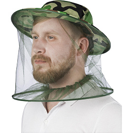 Шляпа с противомоскитной сеткой зеленая (универсальный размер)