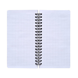 Блокнот Be Smart Sence 94х174 мм 100 листов серый в клетку на спирали