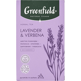 Чайный напиток травяной Greenfield Natural Tisane Lavender & Verbena 20 пирамидок