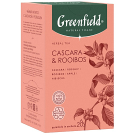 Чайный напиток ройбуш Greenfield Natural Tisane Cascara & Rooibos 20 пирамидок