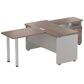 Приставка-брифинг Комус Мебель Easy Contour (дуб шамони темный, 600х900х740 мм)