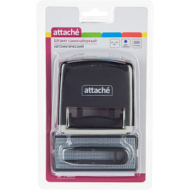 Штамп самонаборный Attache пластиковый 8 строк 60х40 мм