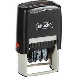 Датер самонаборный цифровой буквенный Attache (шрифт 4 мм, оттиск 42х26 мм)
