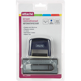 Штамп самонаборный Attache 8051 пластиковый 3 строки 38х14 мм