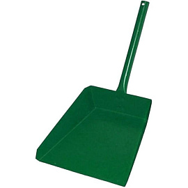 Совок для мусора металл окрашенный с металлической ручкой (ширина 18 см, ручка 15.3 см)