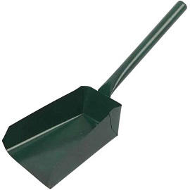 Совок для мусора металл окрашенный с металлической ручкой (ширина 18 см, ручка 15.3 см)