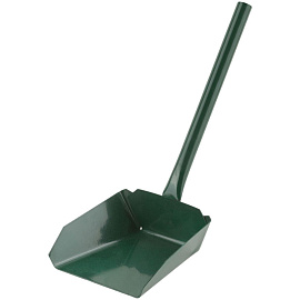 Совок для мусора металл окрашенный с металлической ручкой (ширина 18 см, ручка 15.3 см)