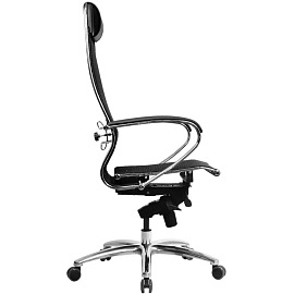 Кресло для руководителя эргономичные Метта Samurai S-1.04 чёрное (сетка, металл)