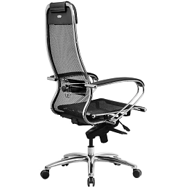 Кресло для руководителя эргономичные Метта Samurai S-1.04 чёрное (сетка, металл)