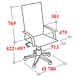 Кресло для руководителя Метта Samurai S-1.041 черное (сетка, металл)