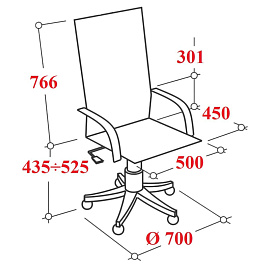 Кресло для руководителя Метта Samurai Comfort черное (сетка/экокожа, металл)