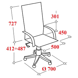 Кресло для руководителя эргономичное Метта Samurai S-3.041 черное (сетка, металл)