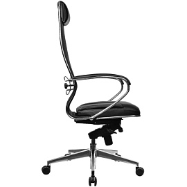 Кресло для руководителя эргономичное Метта Samurai SL-1.041 черное (сетка/экокожа, металл)