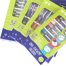 Пастель масляная M&G шестигранная 18 цветов