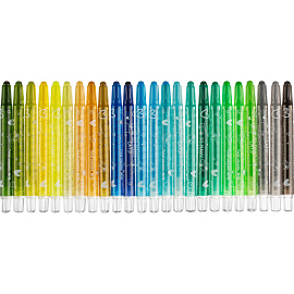 Мелки восковые M&G круглые 48 цветов с выдвижным механизмом