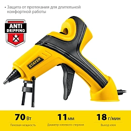 Клеевой пистолет сетевой Stayer PRO 11 (0681-20) фото Клеевой пистолет сетевой Stayer PRO 11 (0681-20)