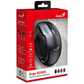 Мышь беспроводная Genius Ergo 8200S серая (31030029401)