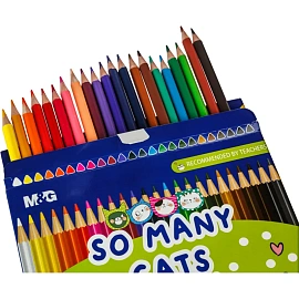 Карандаши цветные M&G So Many Cats 24 карандаша 24 цвета трёхгранные