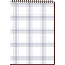 Блокнот Attache А4 80 листов бордовый в клетку на спирали (210х294 мм)