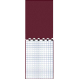 Блокнот Attache А4 80 листов бордовый в клетку на спирали (210х294 мм)