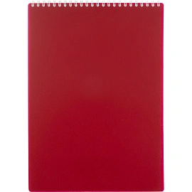 Блокнот Attache А4 80 листов бордовый в клетку на спирали (210х294 мм)