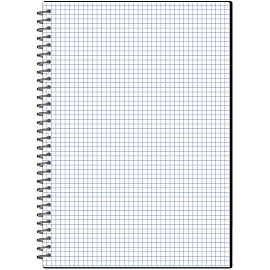 Бизнес-тетрадь Attache А4 120 листов черная в клетку на спирали (294х210 мм)