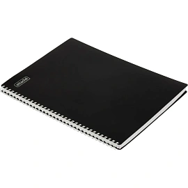 Бизнес-тетрадь Attache А4 120 листов черная в клетку на спирали (294х210 мм)