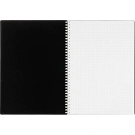 Бизнес-тетрадь Attache А4 120 листов черная в клетку на спирали (294х210 мм)