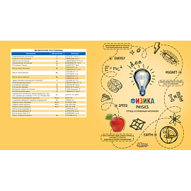 Тетрадь предметная по физике Комус Класс (№1 School) Ребус А5 48 листов с рисунком в клетку, УФ-сплошной глянцевый лак