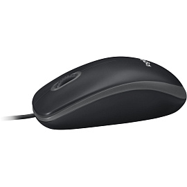 Мышь проводная Logitech B100 черная (910-006605)