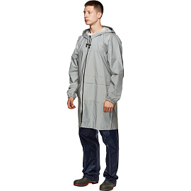 Плащ влагозащитный Турист Флеш полиэстеровый на молнии серый светоотражающий (размер 44-46) фото Плащ влагозащитный Турист Флеш полиэстеровый на молнии серый светоотражающий (размер 44-46)