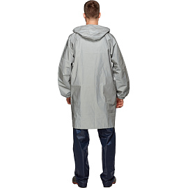 Плащ влагозащитный Турист Флеш полиэстеровый на молнии серый светоотражающий (размер 44-46) фото Плащ влагозащитный Турист Флеш полиэстеровый на молнии серый светоотражающий (размер 44-46)