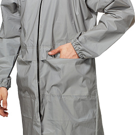 Плащ влагозащитный Турист Флеш полиэстеровый на молнии серый светоотражающий (размер 44-46) фото Плащ влагозащитный Турист Флеш полиэстеровый на молнии серый светоотражающий (размер 44-46)
