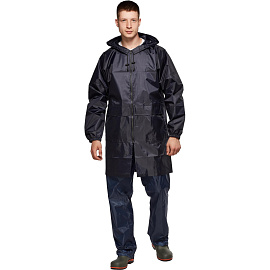 Плащ влагозащитный Турист полиэстеровый на молнии темно-синий (размер 48-50)