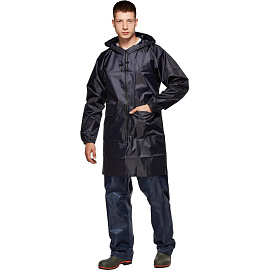 Плащ влагозащитный Турист на молнии темно-синий (размер 52-54, L, рост 182-188)