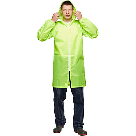 Плащ влагозащитный Ивент Блик полиэстеровый на молнии желтый со светоотражающим кантом (размер 56-58) фото Плащ влагозащитный Ивент Блик полиэстеровый на молнии желтый со светоотражающим кантом (размер 56-58)