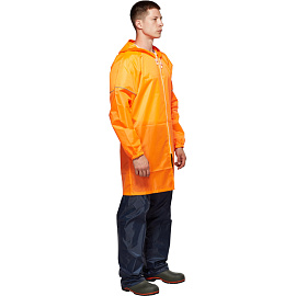 Плащ влагозащитный Ивент Блик полиэстеровый на молнии оранжевый со светоотражающим кантом (размер 44-46) фото Плащ влагозащитный Ивент Блик полиэстеровый на молнии оранжевый со светоотражающим кантом (размер 44-46)