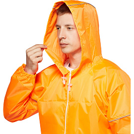 Плащ влагозащитный Ивент Блик полиэстеровый на молнии оранжевый со светоотражающим кантом (размер 44-46) фото Плащ влагозащитный Ивент Блик полиэстеровый на молнии оранжевый со светоотражающим кантом (размер 44-46)