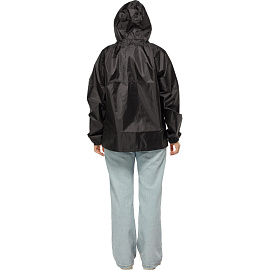 Куртка-ветровка влагозащитная демисезонная Русский дождевик Лидер полиэстер на молнии с капюшоном чёрная (размер 52-54, рост 182-188) фото Куртка-ветровка влагозащитная демисезонная Русский дождевик Лидер полиэстер на молнии с капюшоном чёрная (размер 52-54, рост 182-188)